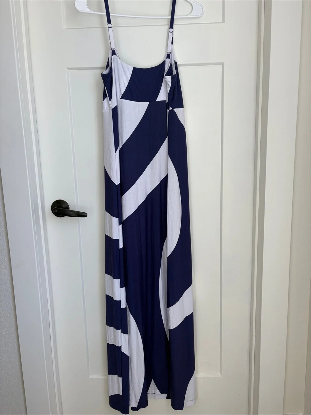 Tommy Bahama Navy and White Striped Maxi Dress with Drawstring Waist - Picture 4 of 5